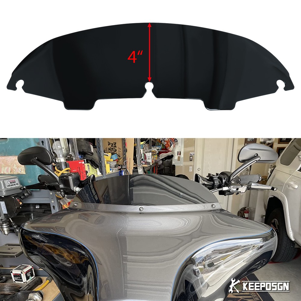 4" For Harley 1996-2013 Touring Electra Glide Street Glide Windshield Windscreen