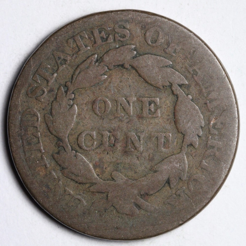 1827 Coronet Head Large Cent CHOICE VG E114 TSCQ