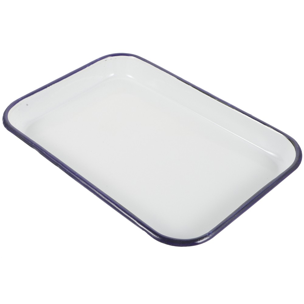 Enamel Baking Pan Rectangular Enamal Roasting Tins White Pans for Oven