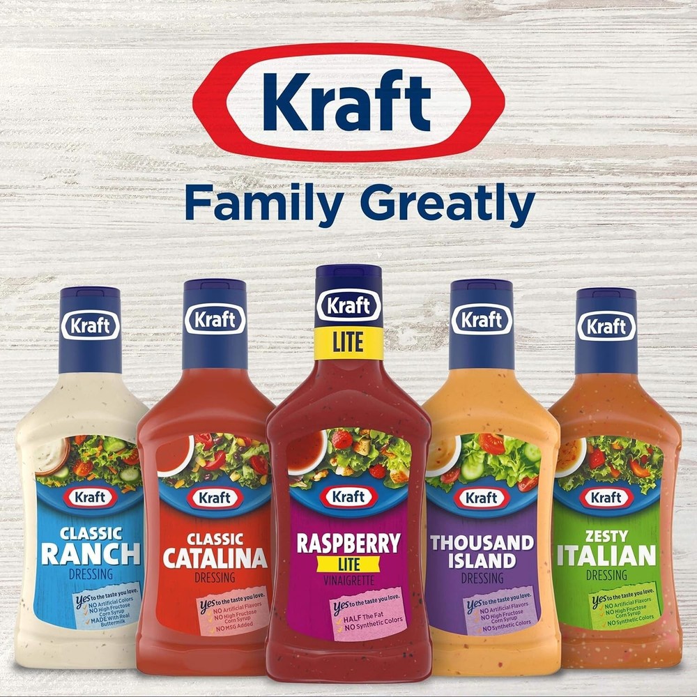 Kraft Raspberry Vinaigrette Lite Salad Dressing - 16 fl oz Bottle