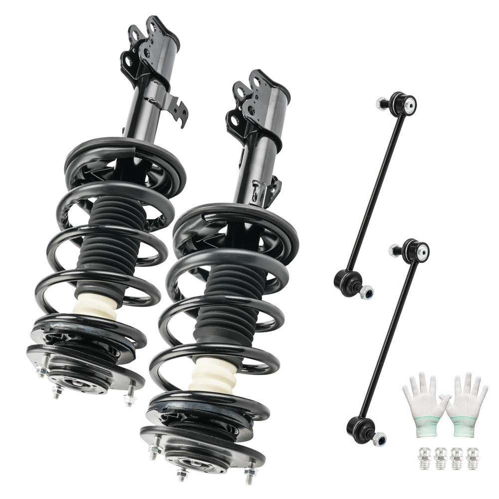 KAX Front Complete Strut & Coil Spring Assembly Sway Bar Stabilizer Link Susp...