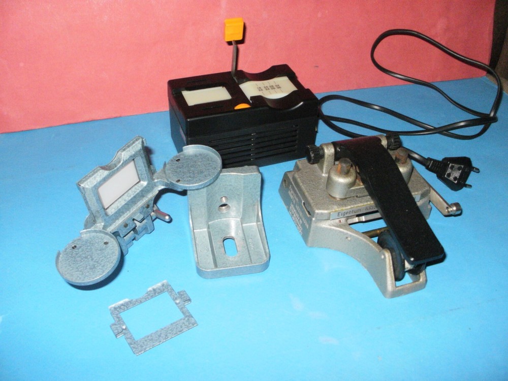 Lot of three different devices for viewing and processing slides from Germany
