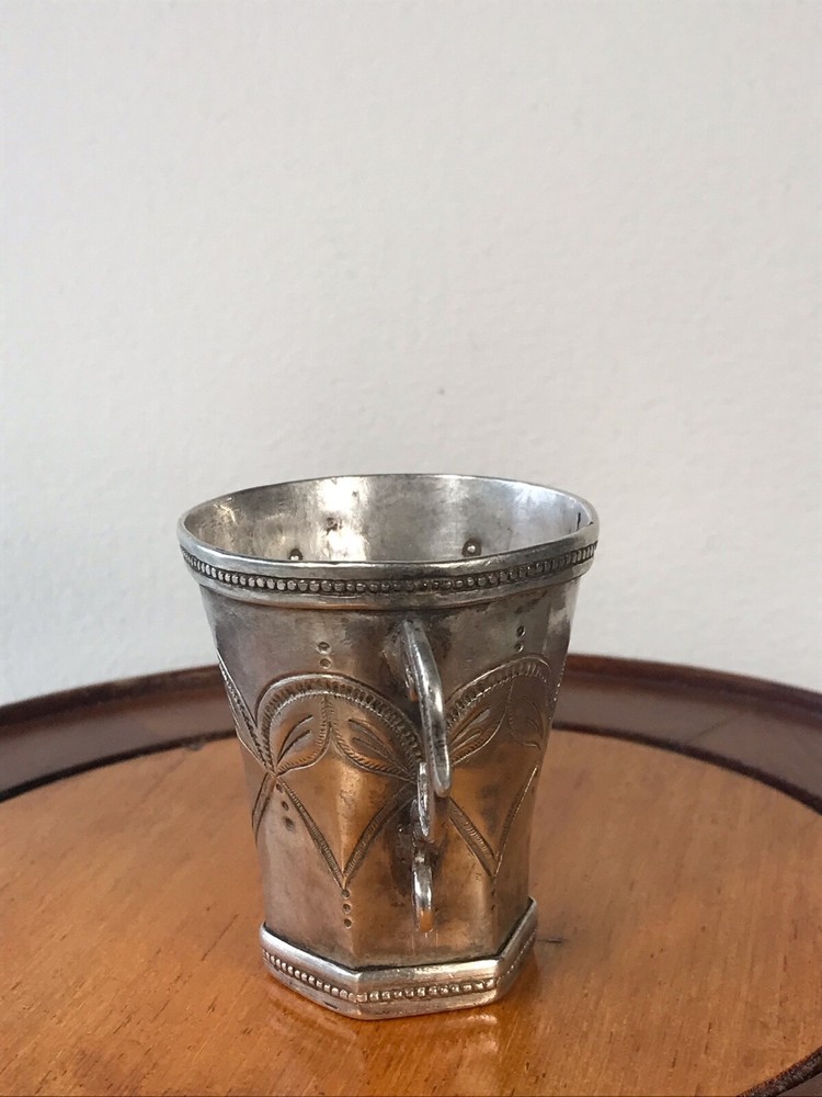 antique silver spanish colonial cup mug