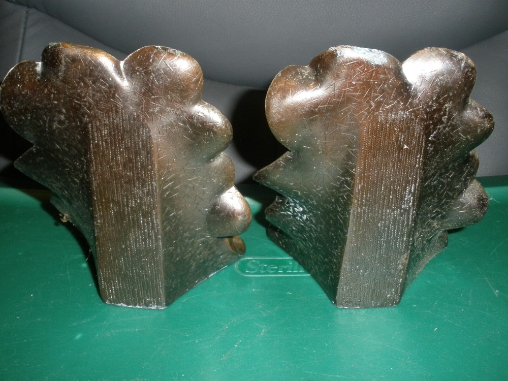 Metal Floral Bookends 5.5" Tall (see full description)