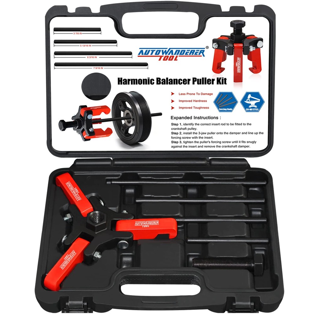 AutoWanderer Tool Harmonic Balancer Puller with Adjustable 3-Jaw Style1