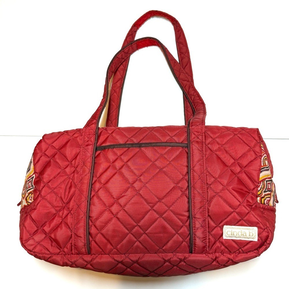 Cinda B Weekender Red Quilted Women's Bag