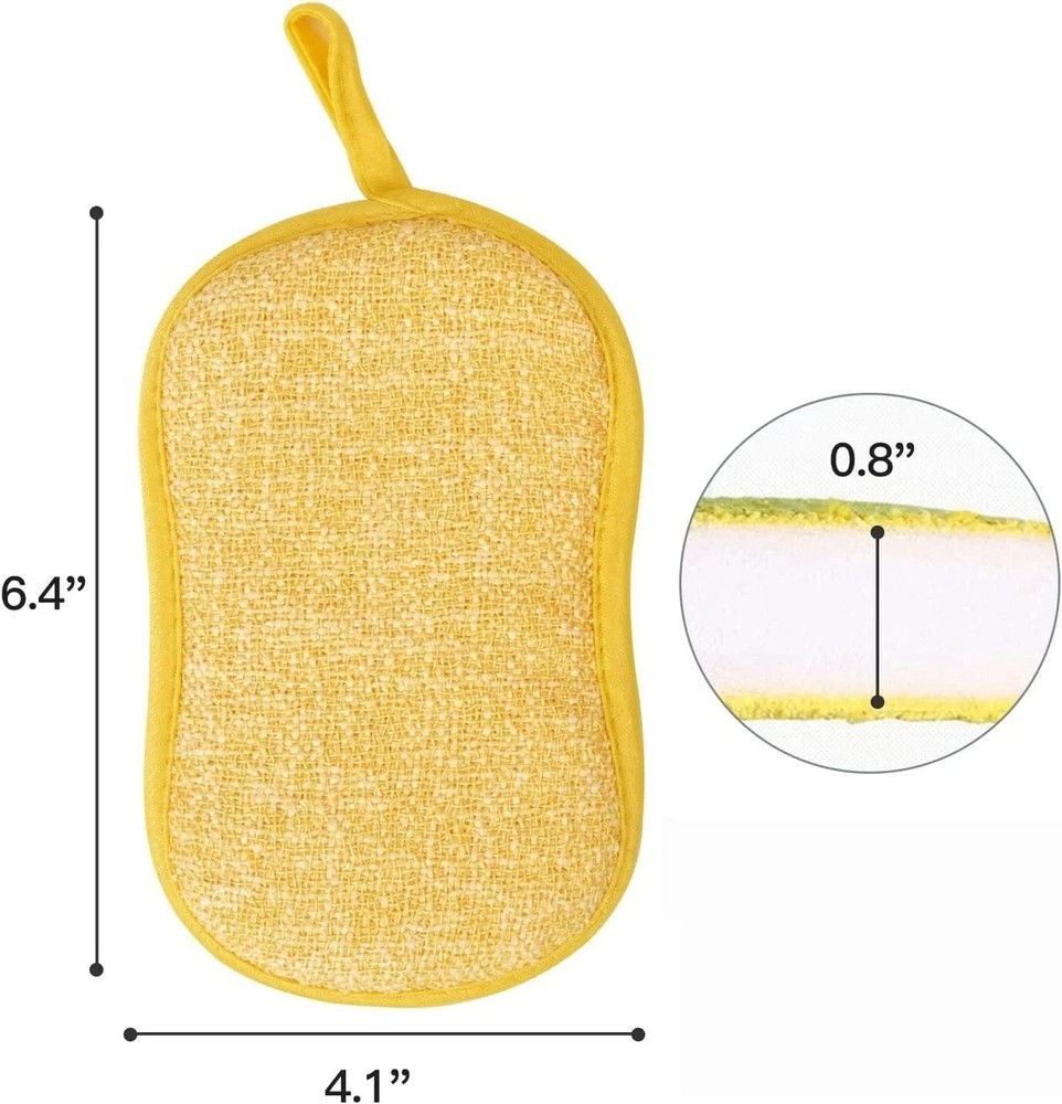 20 pk Multi purpose Scouring Pad two side kitchen microfiber sponge non scratch