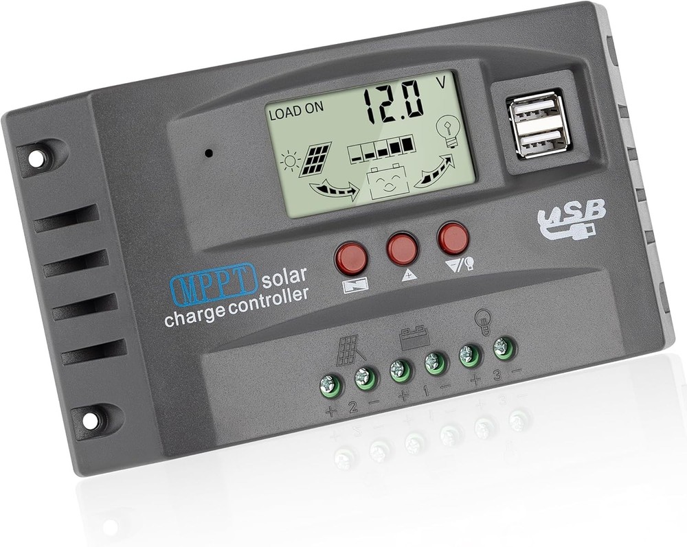 60/100A MPPT Solar Charge Controller 12V/24V Auto Tracking Solar Panel US