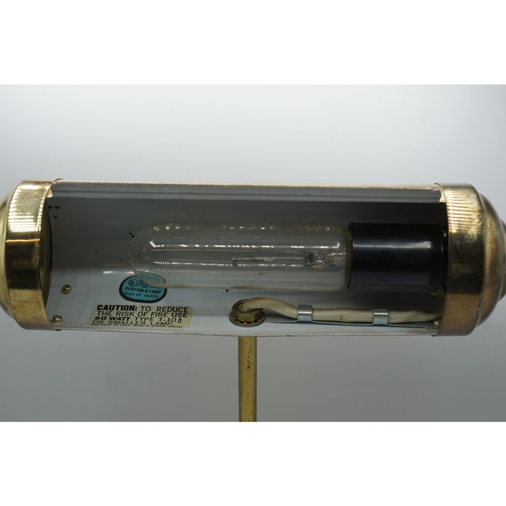 Brass Tone Desk Lamp Underwriter Banker