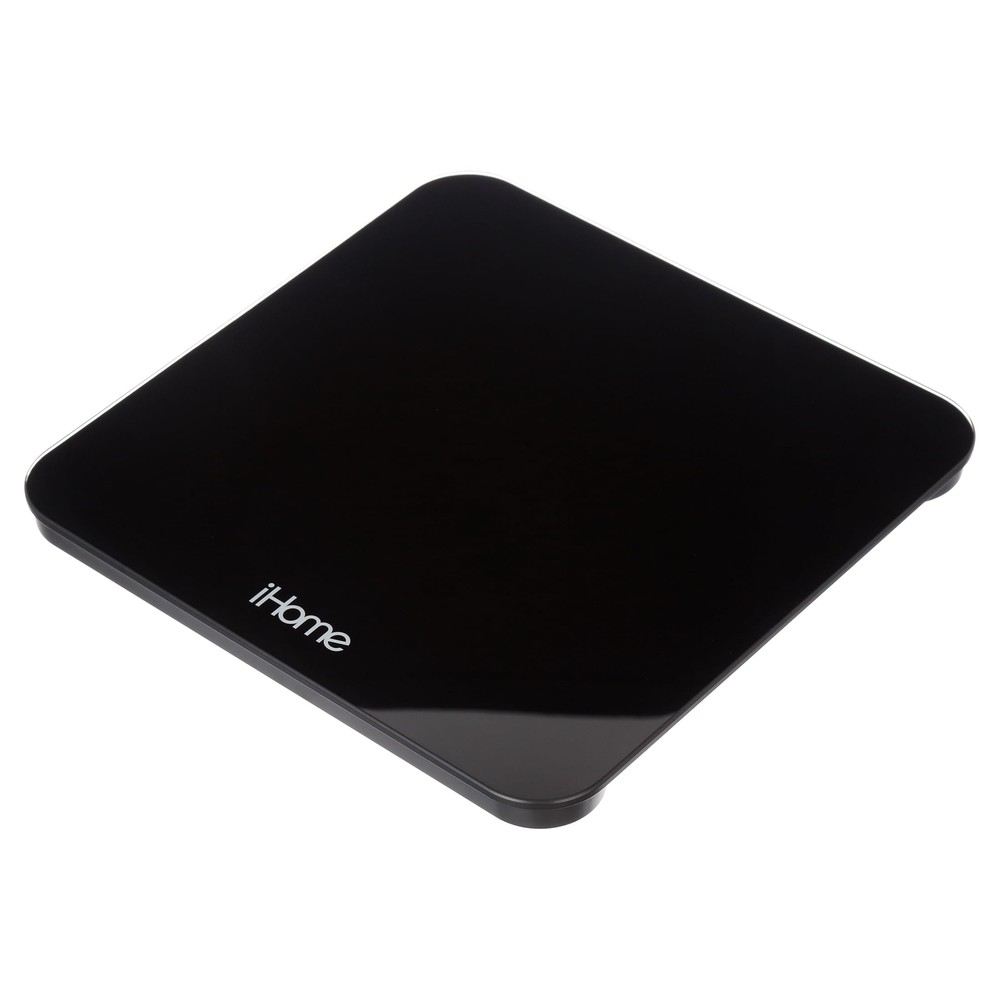 iHome Digital Battery Powered Bathroom Scale 397 lbs, Black
