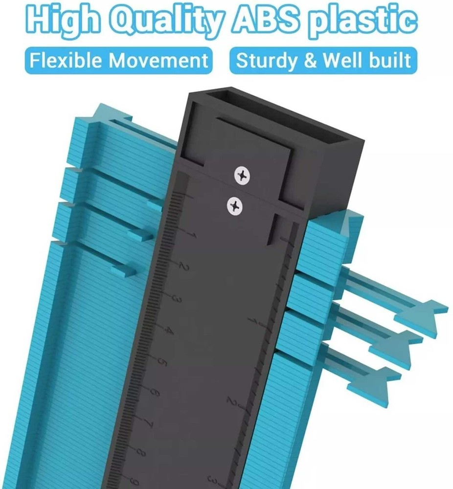 Contour 5" Gauge Profile Tool With Bubble Level- Locking Super Duplicator Tool