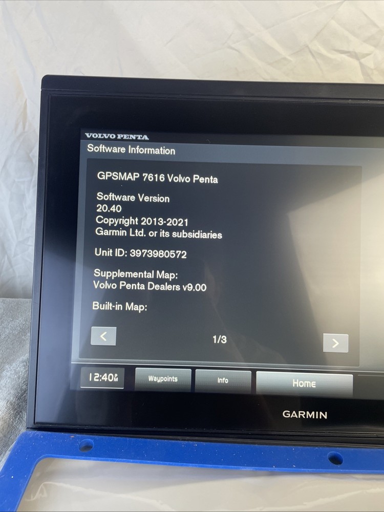 Garmin GPSmap 7616 16″ Chartplotter + Suncover Tested Excellent