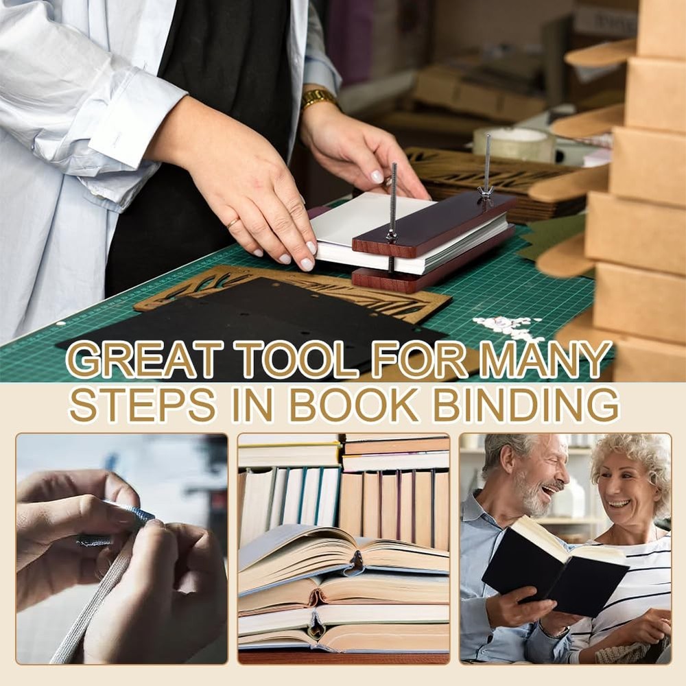 Book Press Bookbinding Wooden Book Press Tool Portable Binding Press Machine