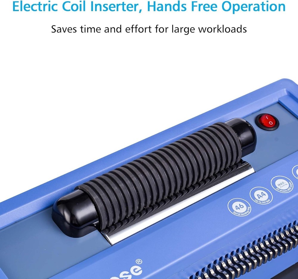 Professional Spiral Coil Binding Machine with Adjustable Margin & 100 Coils
