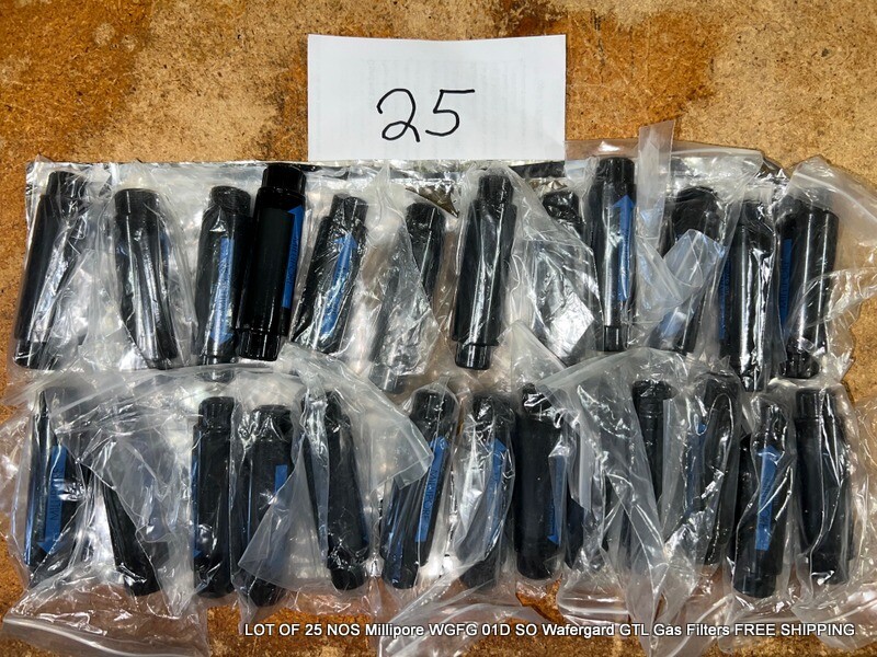 LOT OF 25 NOS Millipore WGFG 01D SO Wafergard GTL Gas Filters FREE SHIPPING
