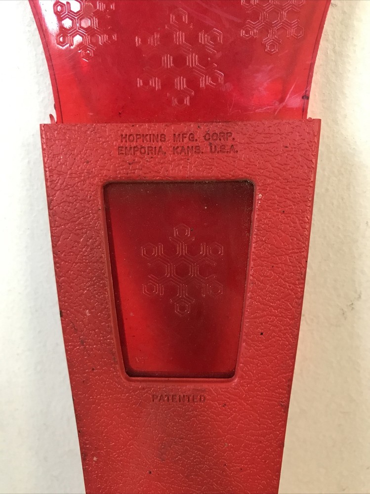 Vintage Hoppy Bright Red Plastic Ice Car Windshield Scraper Winter Tool