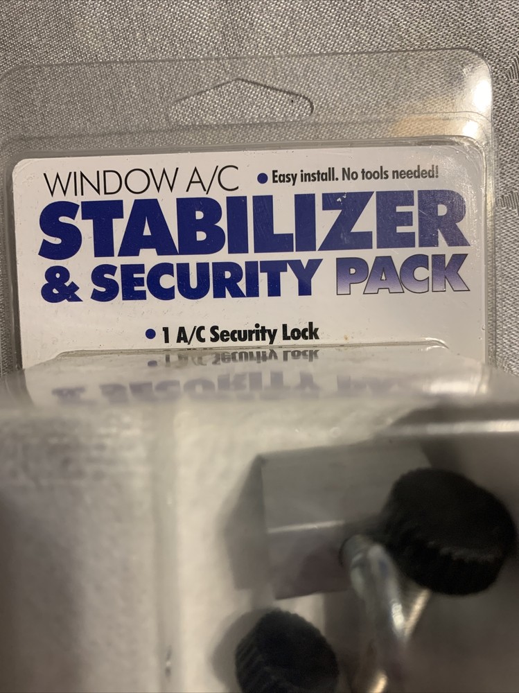 Window A/C Stabilizer, Safe Security Lock and Stability Pack, White, AC-702