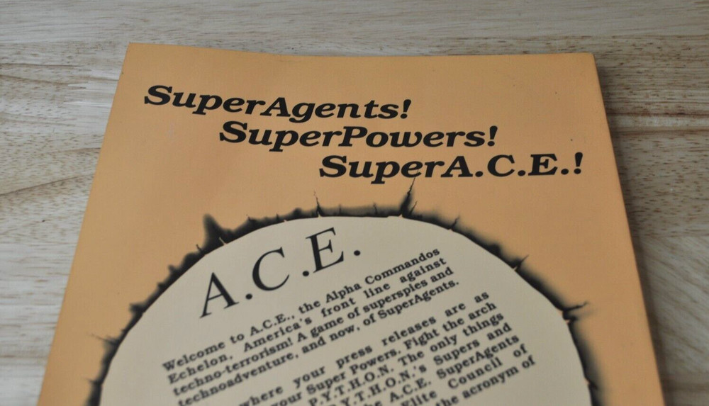 ACE Super-Agents Powers-Stellar Games Paperback Book *Pre-Owned*