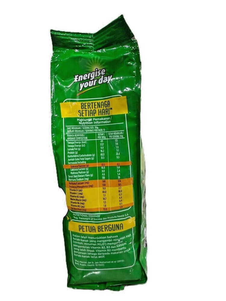 Nestle Milo Activ-Go Energetic Drink Softpack 400g- 1 Pack