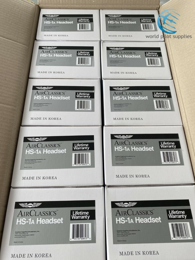 ASA AIR CLASSICS HS-1A GENERAL AVIATION HEADSET