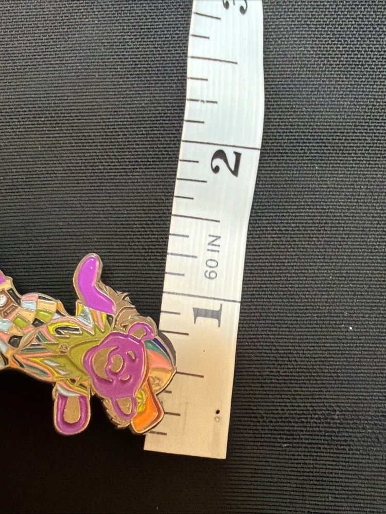 Grateful Dead Dancing Bear Hat Pin Purple & Multicolor