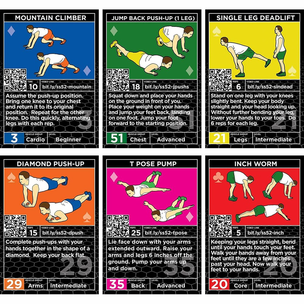 STACK 52 Strength TRI Exercise Workout Card Game Home Fitness Training Program