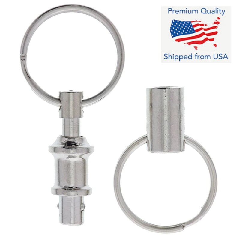 Quick Release Keychain Dual Detachable Pull Apart Key Ring
