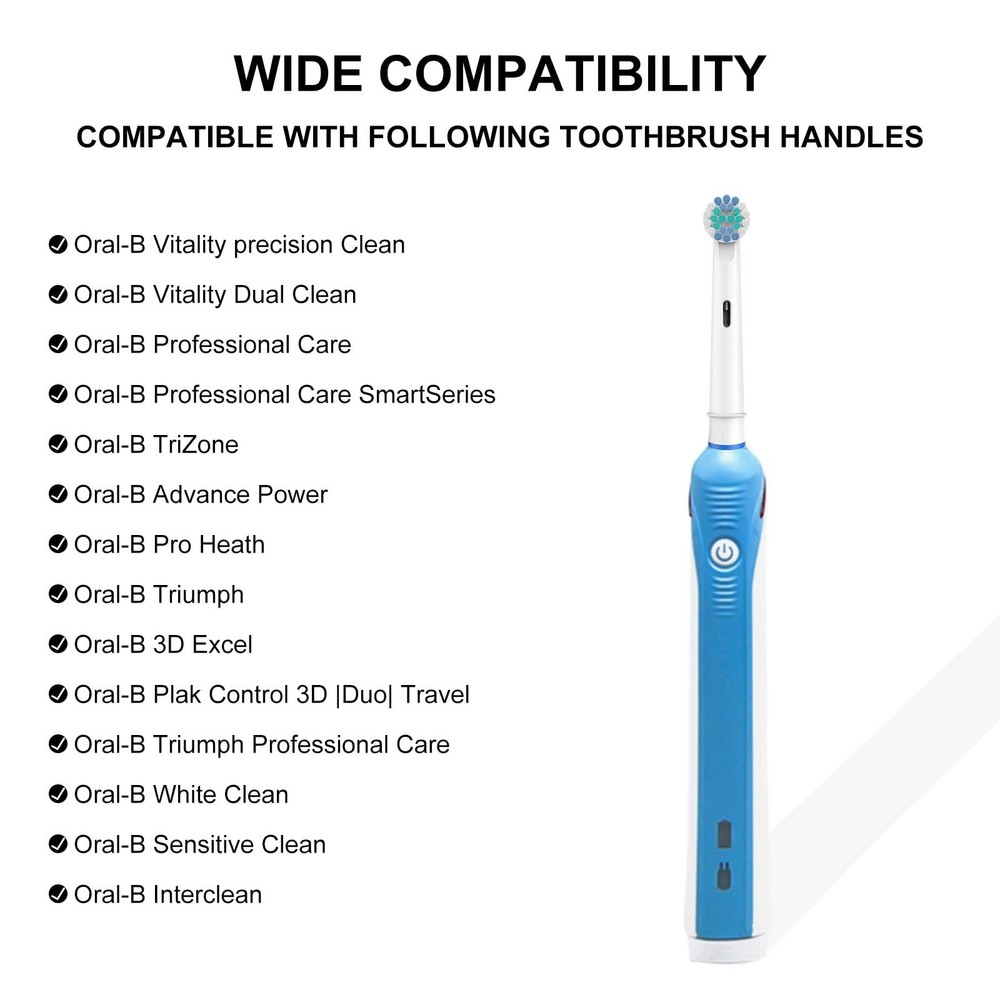 Oral-B Compatible Toothbrush Heads 8 Pack – Precision Clean, Medium Soft Bristle