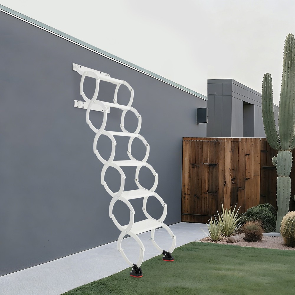 Retractable Folding Stair Wall Mounted Folding Ladder Telescoping Step Ladders