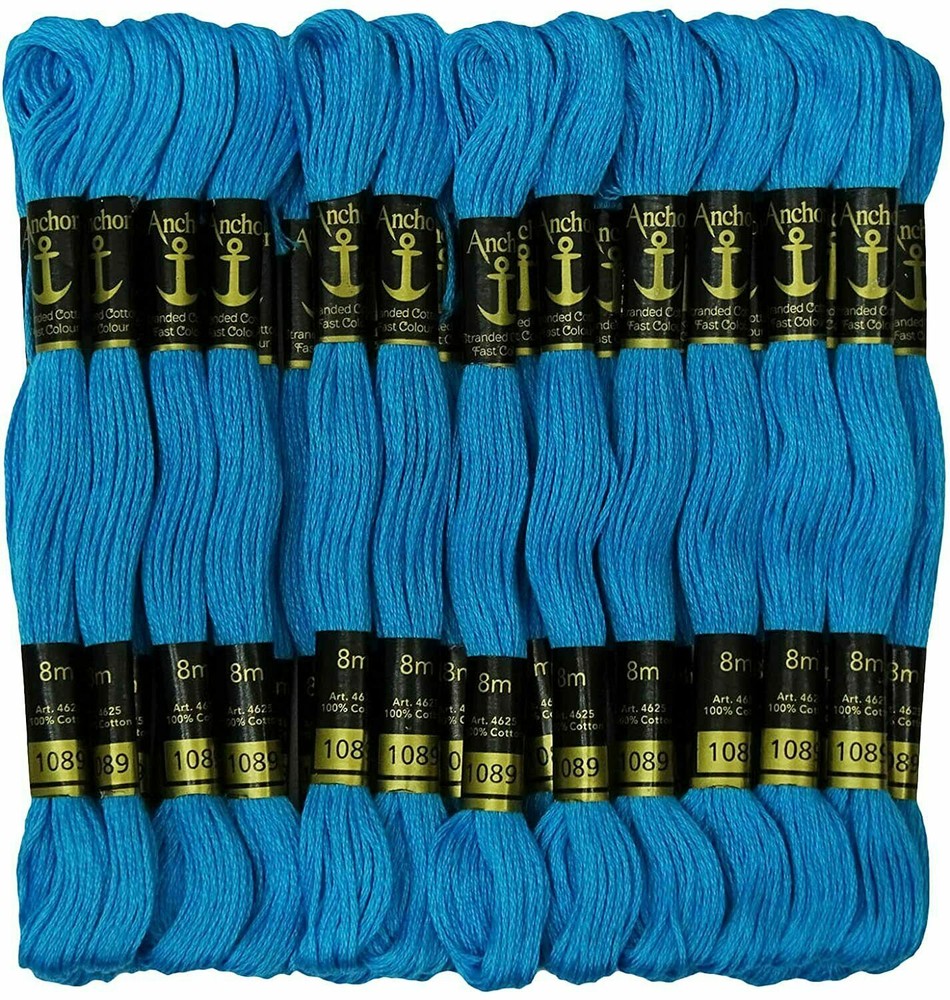 Anchor Threads Cross Stitch Hand Embroidery Stranded Cotton Thread Floss Blue