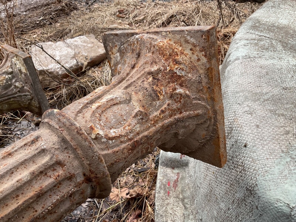 antique iron architectural columns