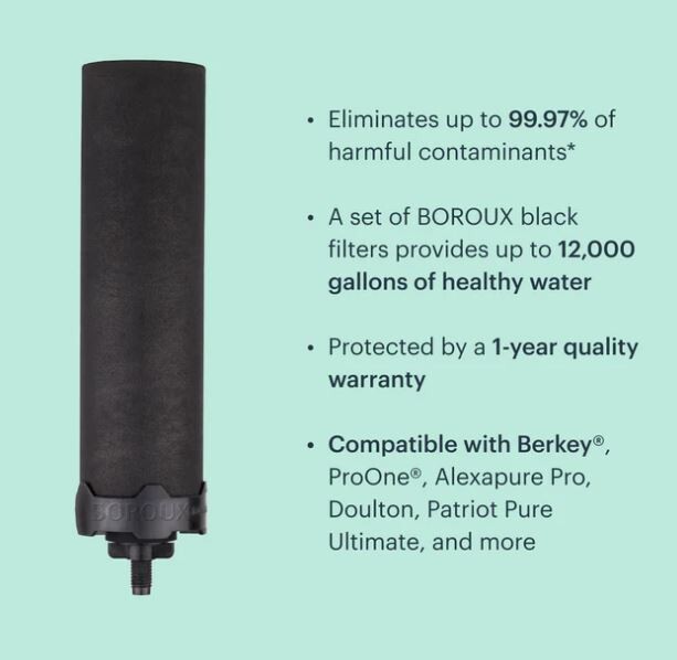 BOROUX Foundation™ Black Filters- Berkey compatible