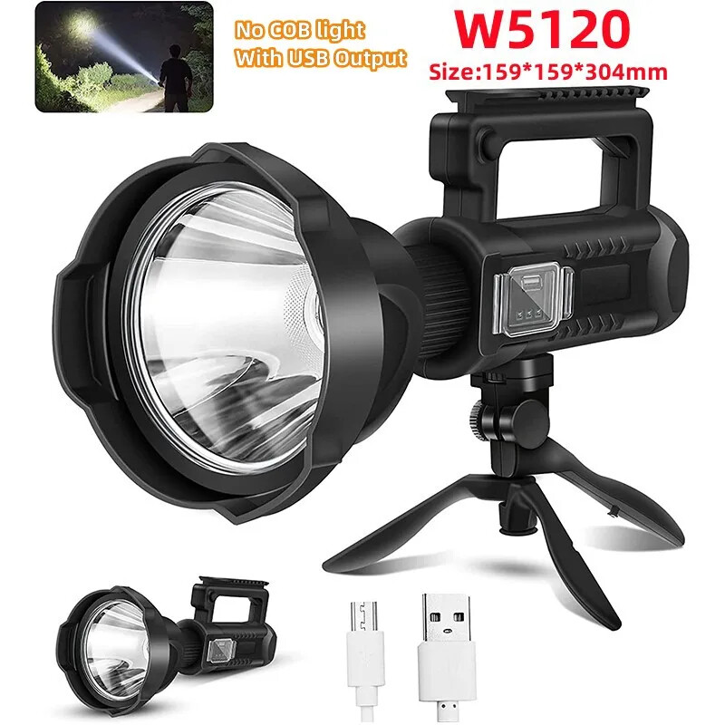 200000LM P70 LED Searchlight Flashlight Most Powerful Torch Spotlight Work Light