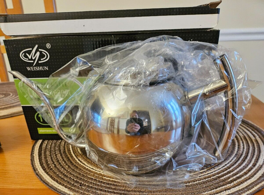 Stainless Steel Teapot 1.1L W/ Strainer Filter Coffee Tea Pot