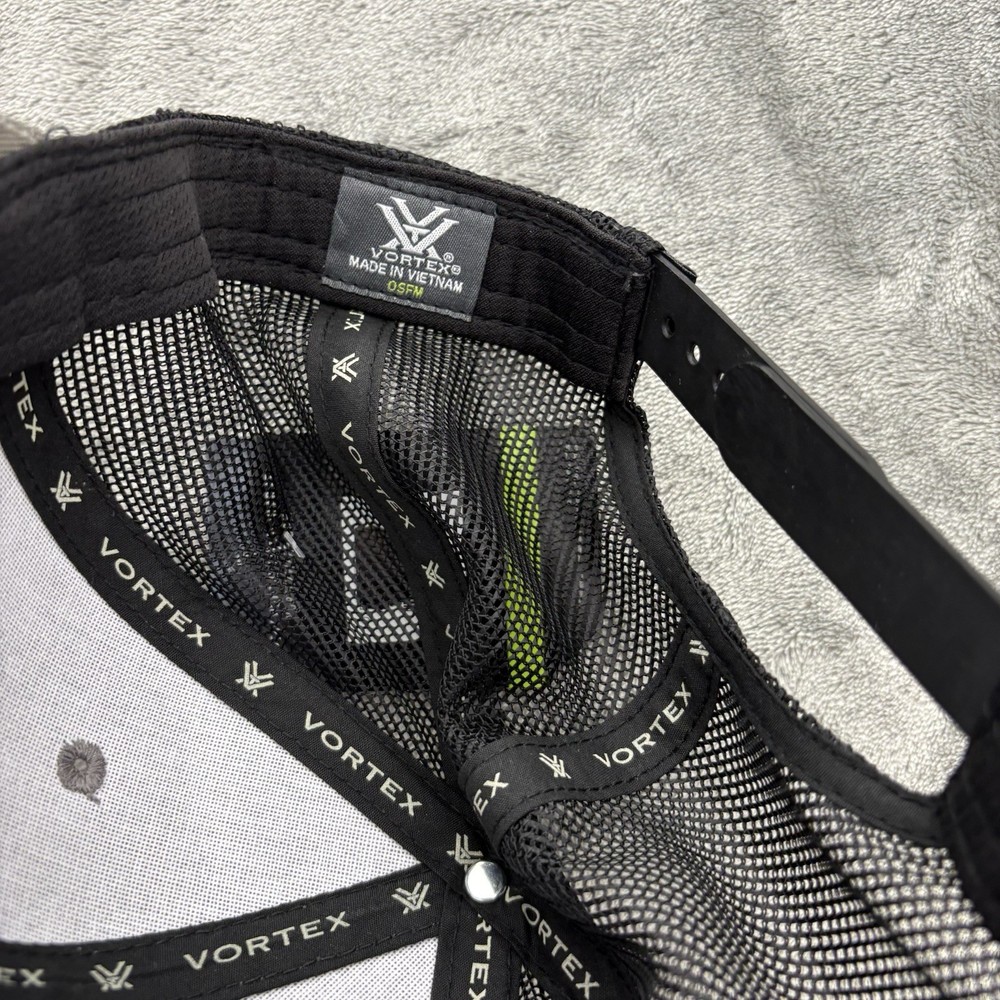 Vortex Optics Cap Hat Gray Black OSFM Mesh Back Trucker Snapback Shooting