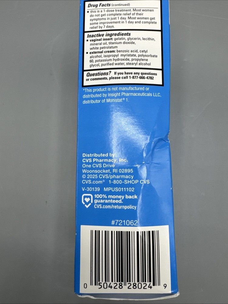 CVS Health Miconazole 1 Combination Pack