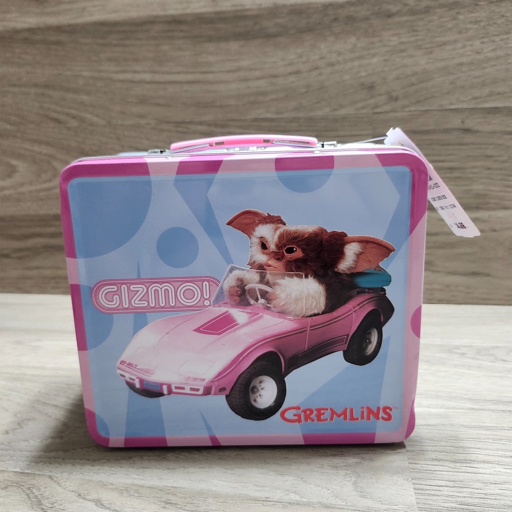 Gremlins Metal Lunchbox Pink Ripple Function Gizmo Driving w/ Tags Y2K