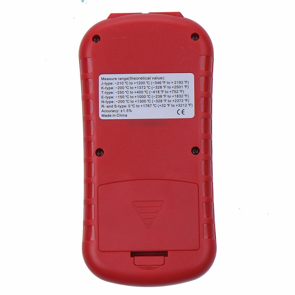 Digital Thermocouple Thermometer Dual-channel with LCD Display 2-channel Input