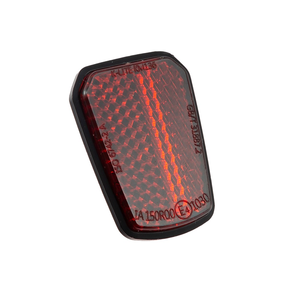 Reflector Shield 28X39X4.7 Mm Red E-Approved Motorcycle License Plate