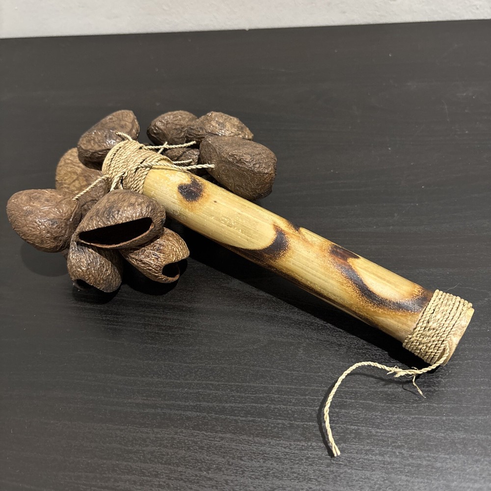 Bermuda Seed Pod & Bamboo Shaker / Instrument 8.5”