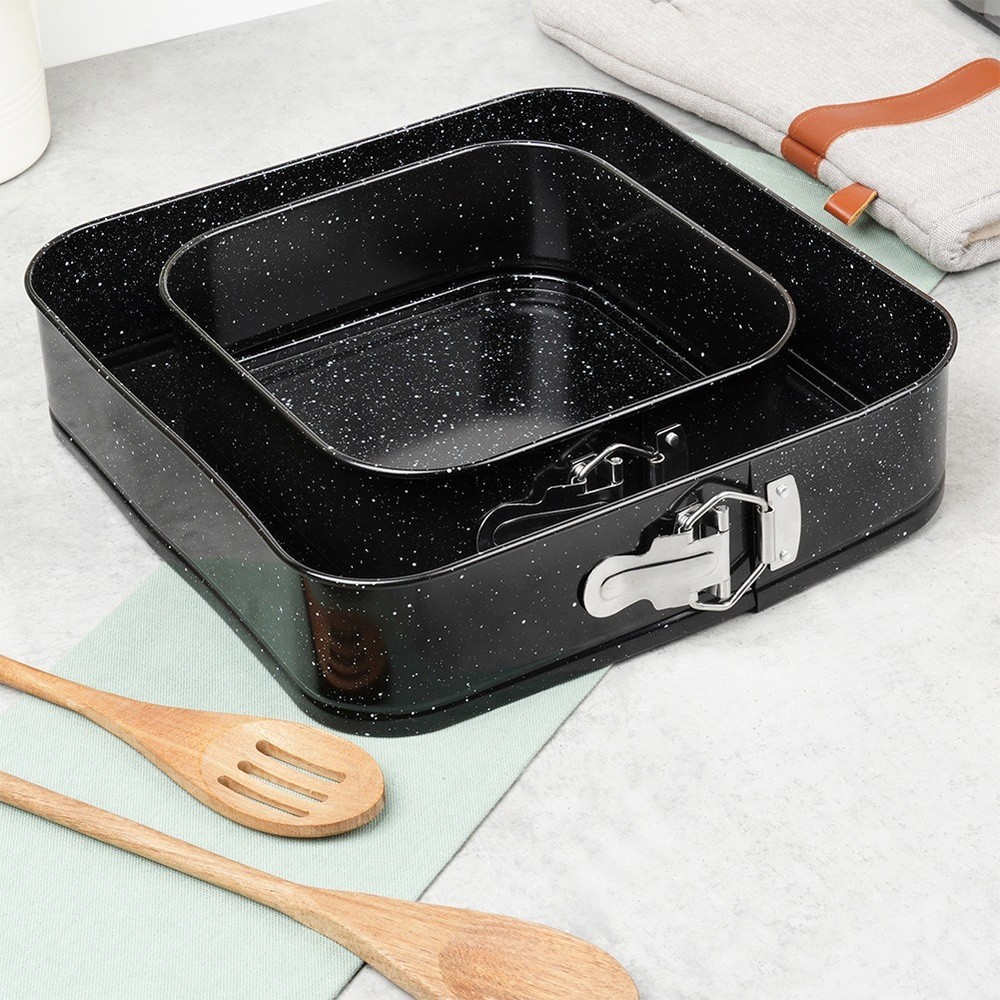 Springform pan granite 20 / 28 cm 2 pcs. Cake tin, flat base, baking tin,...