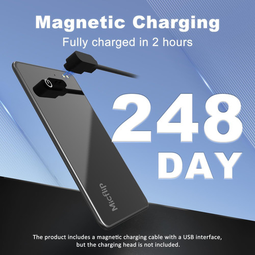 Wallet Tracker Card (Samsung Only),Rechargeable Bluetooth Smart 1 Pack, Black