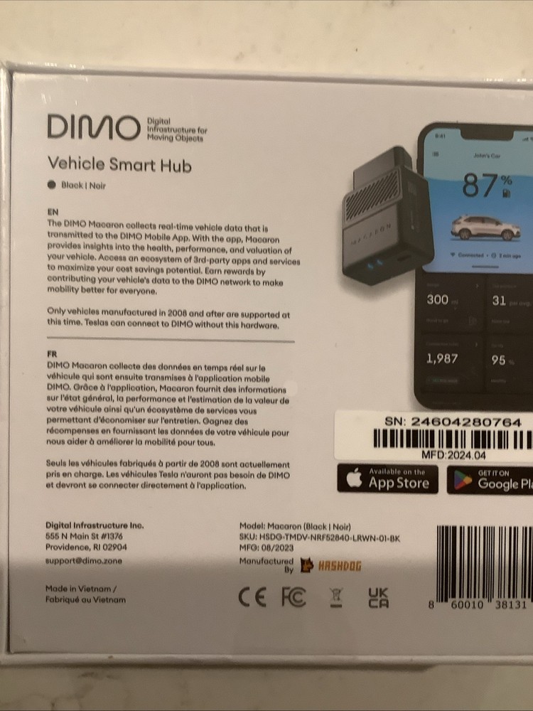 DIMO Macaron - Car Data Crypto Miner Vehicle Smart Hub