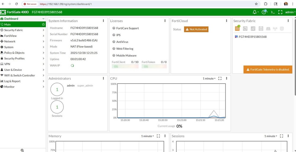 FortiGate 400D FG-400D Firewall Gateway network Security