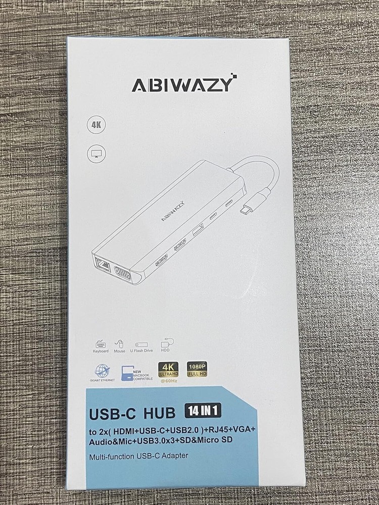 Comprehensive USB C Dock with Gigabit Ethernet, Audios, and SD Card Reader