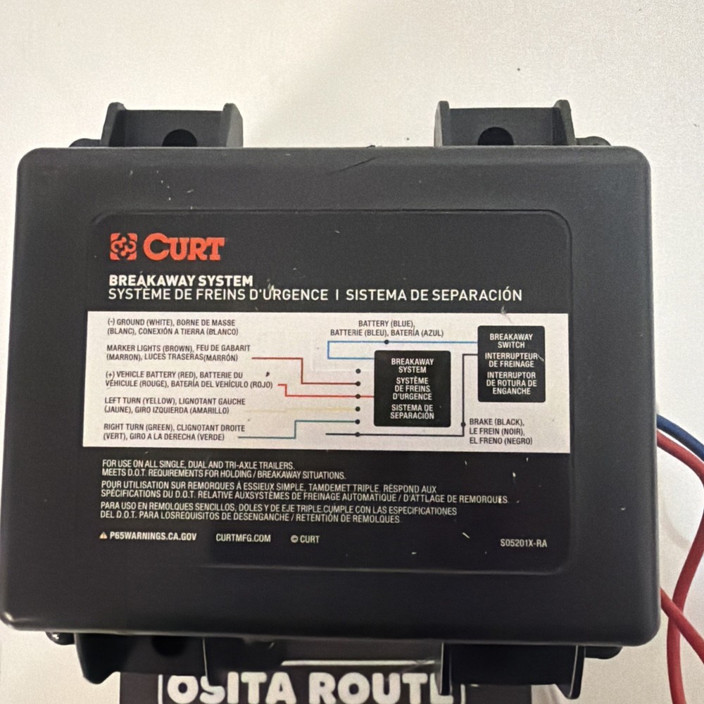 CURT Breakaway System Does Not Include Battery or Switch S05201X-RA