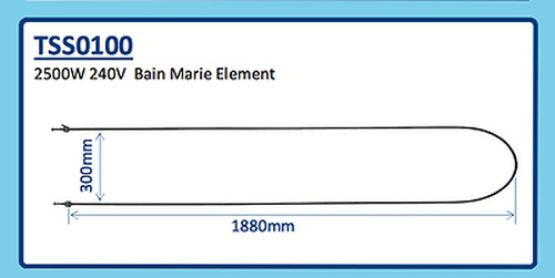 2500W 240V BAIN MARIE ELEMENT TSS0100