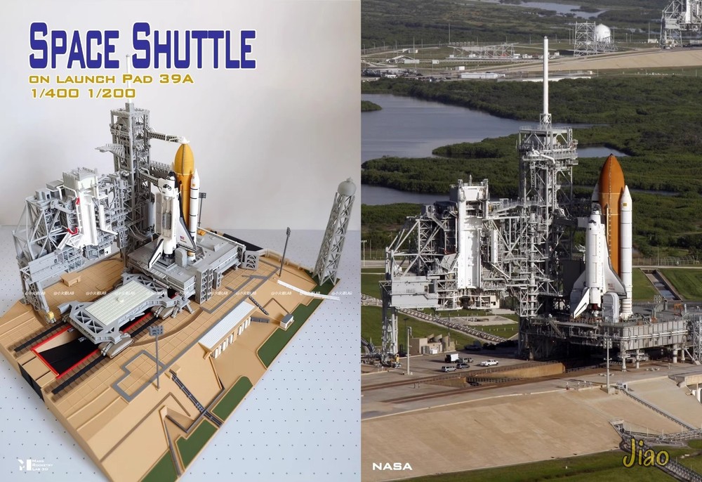 1/400 39A Space Shuttle Launch Site 3D Printed Painted Model Collection Gift
