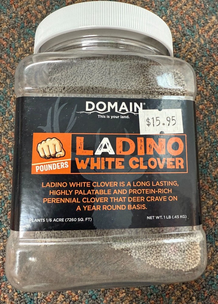 Domain White Clover Pounder Seed 1/16 Acre