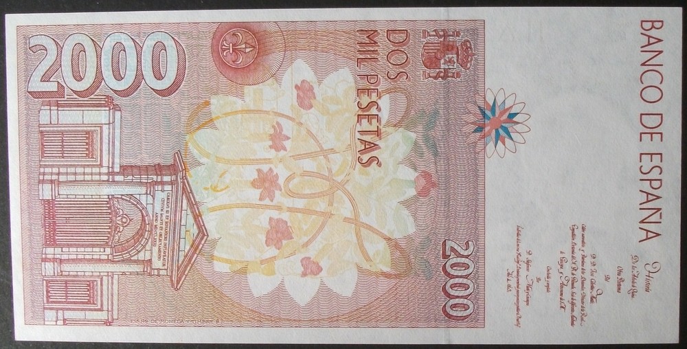Spain P164 2000 Pesetas AU++